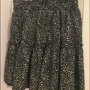 Shein black poka dot skirt